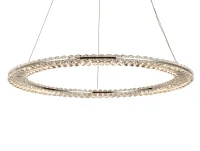 NEWPORT 8240 8241/800 chrome , Подвесной светильник, Chrome Сlear crystal D80*H3,3/250 см LED strip 60W 3100K 6600Lm