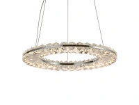 NEWPORT 8240 8241/400 chrome , Подвесной светильник, Chrome Сlear crystal D40*H3,3/250 см LED strip 27W 3100K 2970Lm