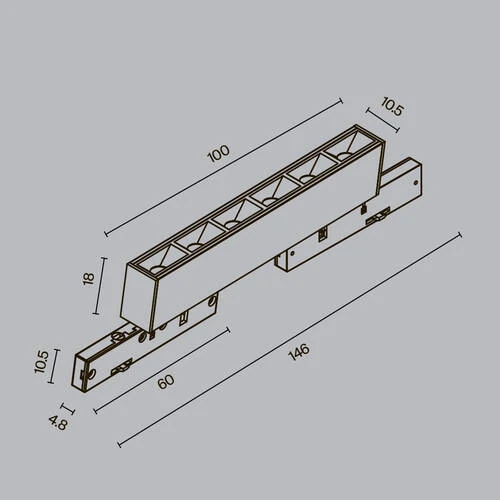 Трековый светильник Магнитная трековая система 5мм LEVITY Points, LED 5W, 3000K, Черный (Maytoni Technical, TR193-1-5W3K-M-B) - Amppa.ru