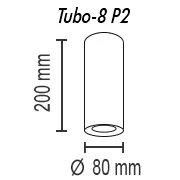 Потолочный светильник TopDecor Tubo8 P2 17