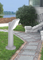 Садовый светильник-столбик Fumagalli Minipinela 1L, 2N1.612.010.LYF1L, Серый и Опал (молочный), с лампой 800Lm, 4000К