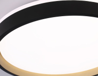 Светодиодный светильник RGB с пультом управления BK/GD черный/золото IP20 66W 3000K-6500K+RGB D490*85 (ПДУ ИК) (Ambrella Light, FZ610)