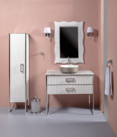 Тумба без раковины Armadi Art Monaco 100 белая хром