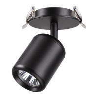 Встраиваемый Светильник Pipe Spot, 1xGU10, Черный (Novotech, 370451)
